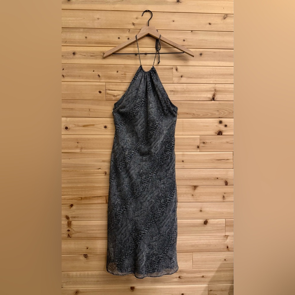 Sparkly Halter Tie Party Dress